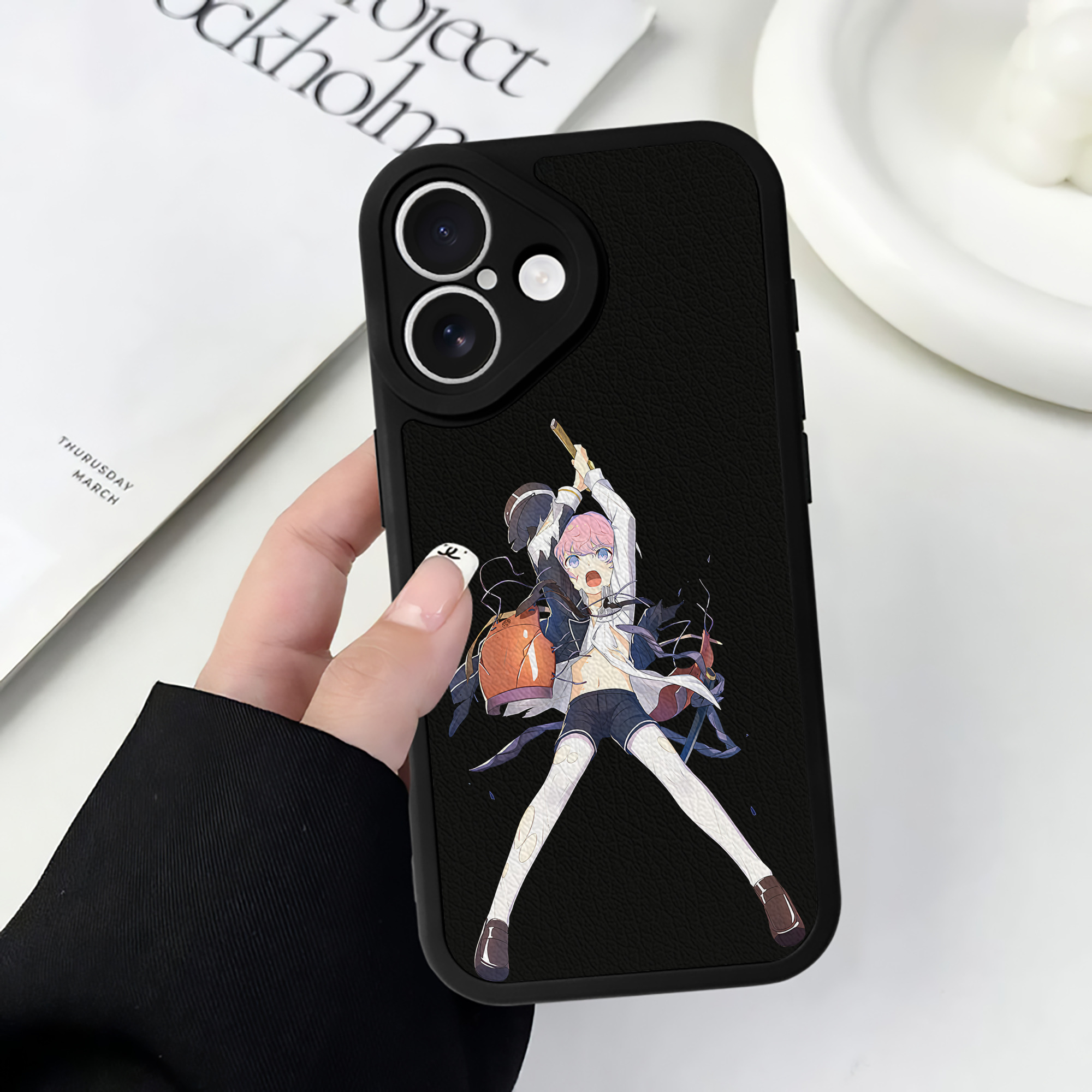 （画像用） 刀剣乱舞 Touken Ranbu 【iPhone 16シリーズ対応】シリコンスマホケース（レザー調） 材質：シリコン